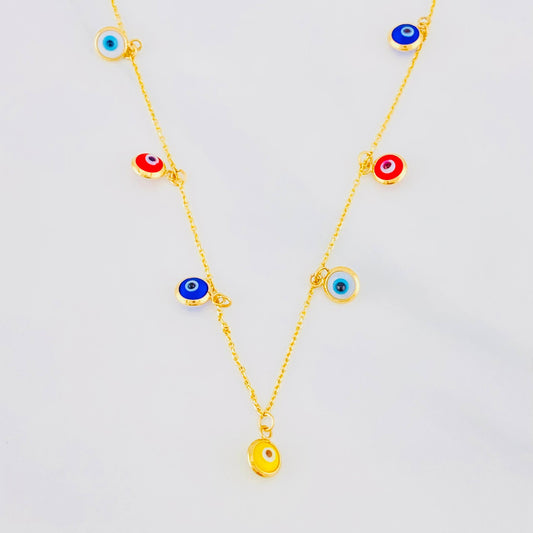 Cadena Aro Seguido Ojos Turcos 2.9g / 18 in / 0.75mm Oro Amarillo 18K