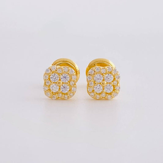 Topos Trebol Tupido 0.9g / in / 5.7mm Oro Amarillo 18K