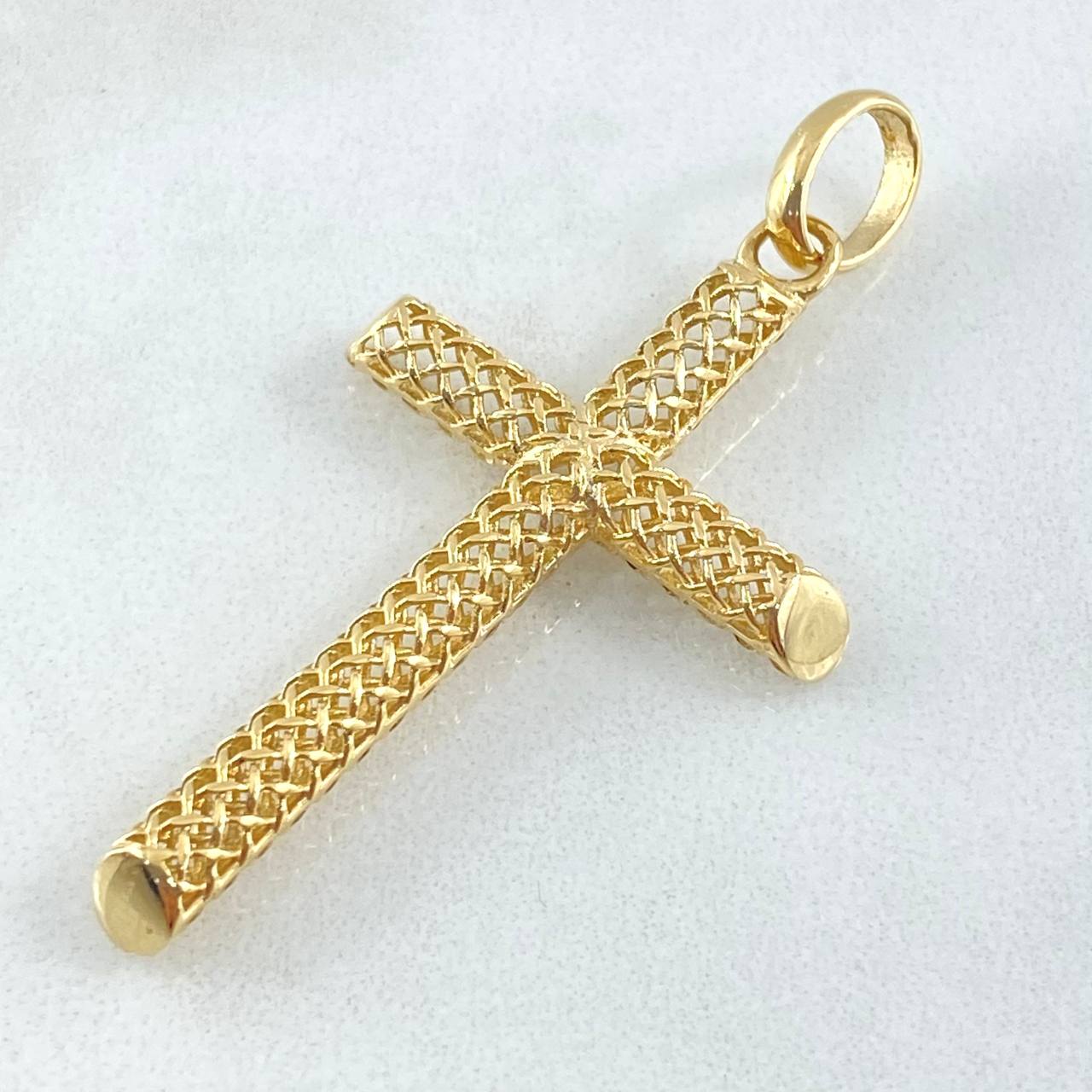 Cross Mesh Pendant 3.3gr / 5cm / 18K Gold Cross Mesh Pendant 3.3gr / 5cm / 18K Gold
