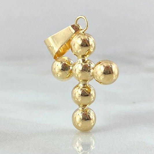 Dije Cruz Esferas Consecutivas 1.25gr / 3cm- Oro 18K *