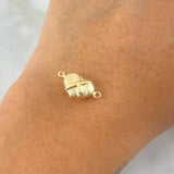 Charm Textured Heart 0.6gr / 1.7cm / Crossed 18K Yellow Gold Charm Textured Heart 0.6gr / 1.7cm / Crossed 18K Yellow Gold