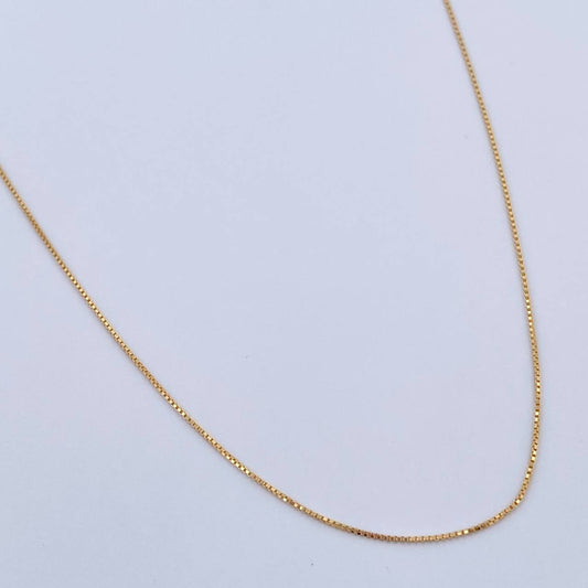 Cadena Veneciana 0.95gr / 45cm / 0.4mm Oro Amarillo +3 18K &