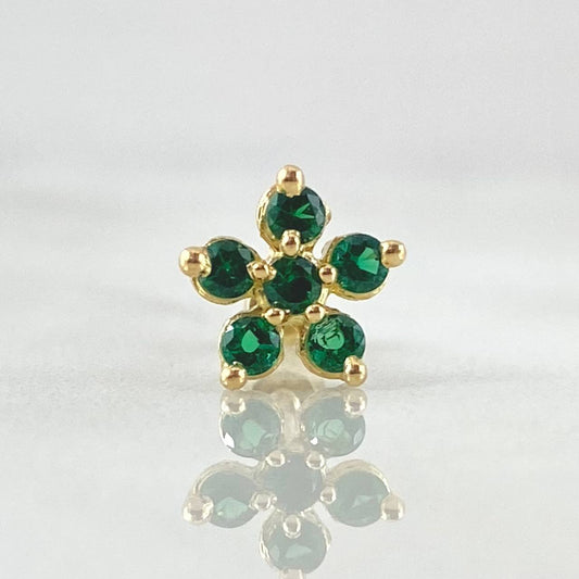 Piercing Flor 0.55gr / 1.2cm / Nac.Esp. Oro 18K