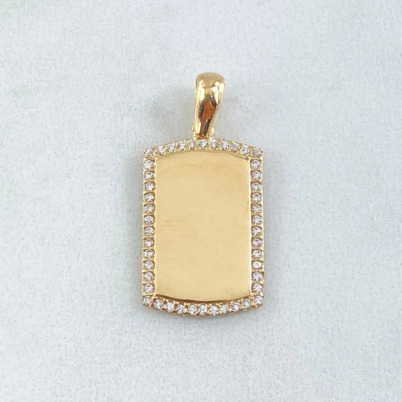 Dije Placa 2.5gr / 1 in / Oro Amarillo 18K * Dije Placa 2.5gr / 1 in / Oro Amarillo 18K *
