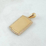 Dije Placa 2.35gr / 1 in / Oro Amarillo 18K * Dije Placa 2.35gr / 1 in / Oro Amarillo 18K *