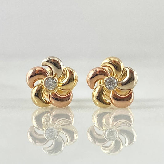 Topos Flor Helice 0.65gr / Tres Oros 18K *