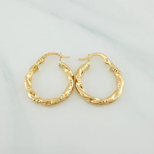 Candongas Jiah 1.9 g / 3/4 in Oro Amarillo 18K