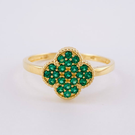 Clover Ring 3.1 g / T8 1/4 Yellow Gold 18K