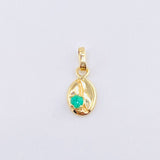 Dije Grano Café Esmeralda 11pts 0.9gr / 1/2 in / Oro Amarillo 18K © Dije Grano Café Esmeralda 11pts 0.9gr / 1/2 in / Oro Amarillo 18K ©