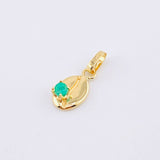 Dije Grano Café Esmeralda 11pts 0.9gr / 1/2 in / Oro Amarillo 18K © Dije Grano Café Esmeralda 11pts 0.9gr / 1/2 in / Oro Amarillo 18K ©