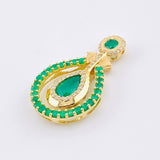 Dije Bastión Movil Esmeraldas 3.68 Qts Diamantes 55pts 9.45gr / 1 1/2 in / Oro Amarillo 18K © Dije Bastión Movil Esmeraldas 3.68 Qts Diamantes 55pts 9.45gr / 1 1/2 in / Oro Amarillo 18K ©