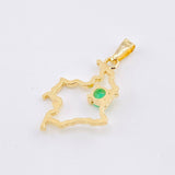 Dije Mapa Colombia Esmeralda 21pts 1.65gr / 1 in / Oro Amarillo 18K © Dije Mapa Colombia Esmeralda 21pts 1.65gr / 1 in / Oro Amarillo 18K ©