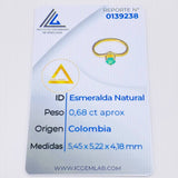 Anillo Flecha Centrada Esmeralda 68pts 2.9gr / T7 1/4 / Oro Amarillo 18K © Anillo Flecha Centrada Esmeralda 68pts 2.9gr / T7 1/4 / Oro Amarillo 18K ©
