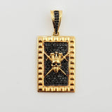 Dije Placa Calavera Tupida 8.45gr / 1 3/4 in / Oro Amarillo 18K © Dije Placa Calavera Tupida 8.45gr / 1 3/4 in / Oro Amarillo 18K ©