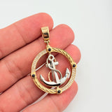 Dije Ancla Movil 15.65gr / 2 in / Tres Oros 18K © Dije Ancla Movil 15.65gr / 2 in / Tres Oros 18K ©