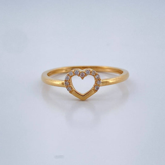 Anillo Silueta Corazon 1.75gr / T6 1/2 / Oro Amarillo 18K %