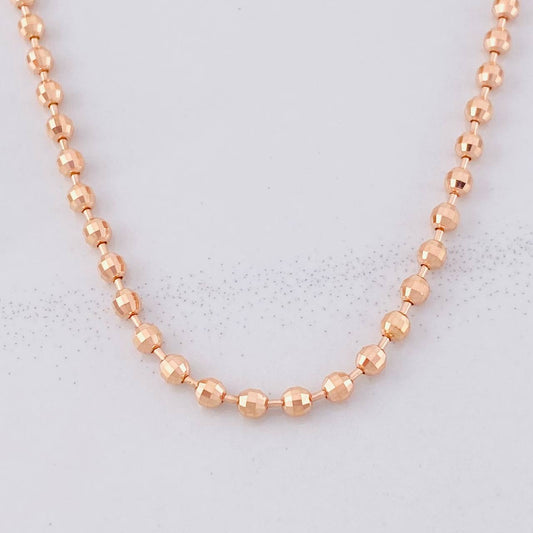 Cadena Militar 14.2g / 24 in / 2.9mm Oro Rosa 18K