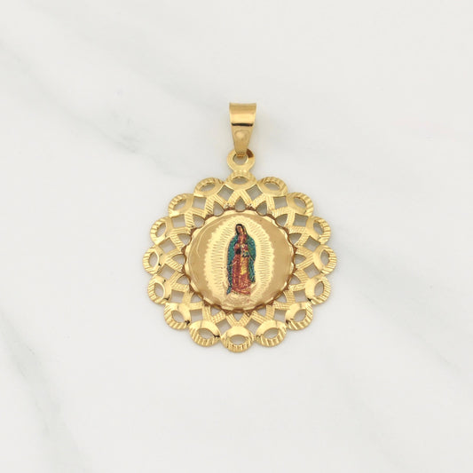 Dije Virgen De Guadalupe 3gr / 1 1/2 in / Oro Amarillo +4 18K !