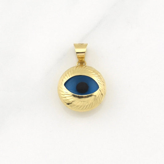 Dije Ojo Turco 1.45gr / 3/4 in / Oro Amarillo +4 18K !
