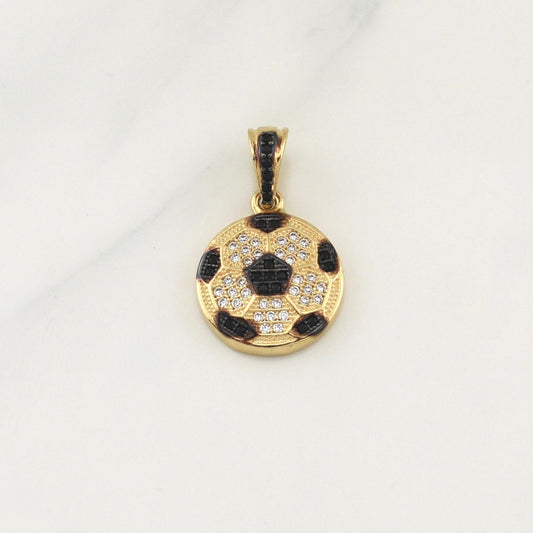 Dije Balon Futbol 2.7gr / 1 in / Oro Amarillo 18K !