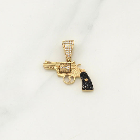 Dije Pistola Movil 3.85gr / 1 in / Oro Amarillo 18K !