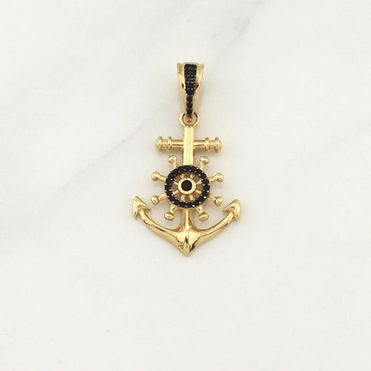 Dije Ancla Timon 4.35gr / 1 1/2 in / Oro Amarillo 18K !