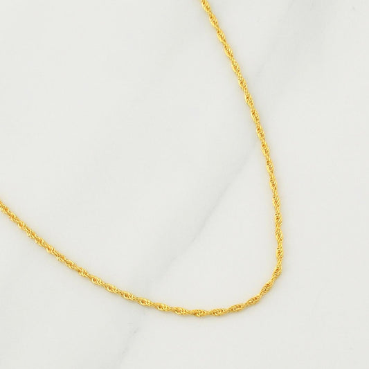 Cadena Mini Lazo 0.9gr / 19 3/4 in / 1.2mm Oro Amarillo +3 18K !