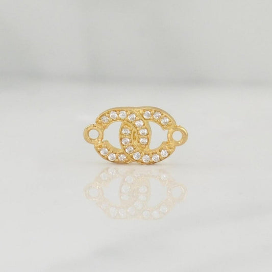 Herraje Ola Cruzada 0.7gr / 1/2 in / Oro Amarillo 18K !