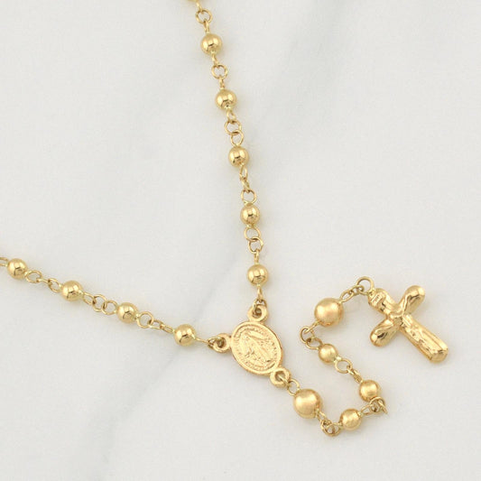 Rosario Virgen Milagrosa 6.1 g / 20 in / 3 - 4 mm Oro Amarillo 18K