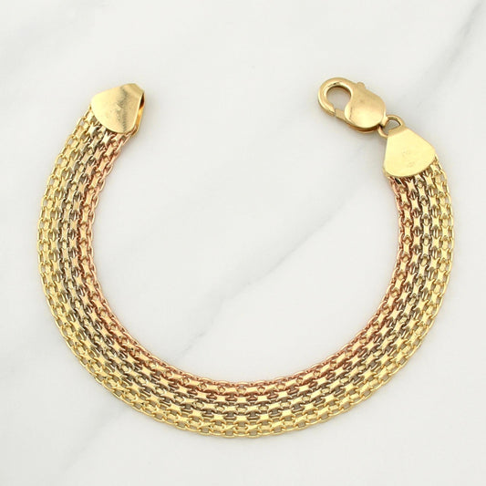 Pulso Chino 20.1g / 8 1/4 in / 11.3mm Tres Oros 18K