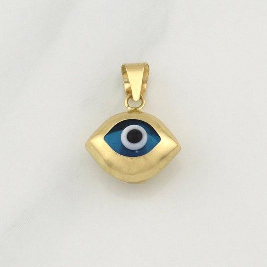 Dije Ojo Turco 1gr / 1/2 in / Oro Amarillo +4 18K !