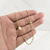 Rosario Virgen Milagrosa Cruz Aro Seguido 5.65gr / 17 1/2 in / 3mm Oro Amarillo +4 18K ! Rosario Virgen Milagrosa Cruz Aro Seguido 5.65gr / 17 1/2 in / 3mm Oro Amarillo +4 18K !