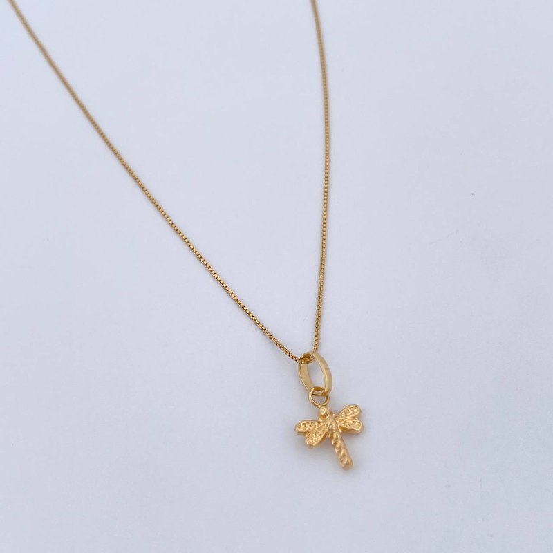 Set Cadena y Dije Veneciana+Libelula 1.25gr / 15 1/2 in / 0.43mm Oro Amarillo 18K $ Set Cadena y Dije Veneciana+Libelula 1.25gr / 15 1/2 in / 0.43mm Oro Amarillo 18K $