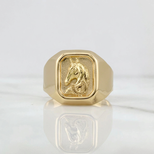 Anillo Caballo 3.7g / T9 Oro Amarillo 18K