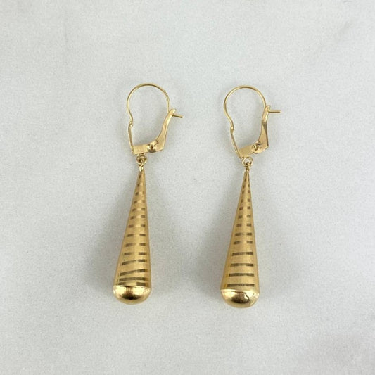 Candongas Lagrima 1gr / 3.5cm- Oro 18K