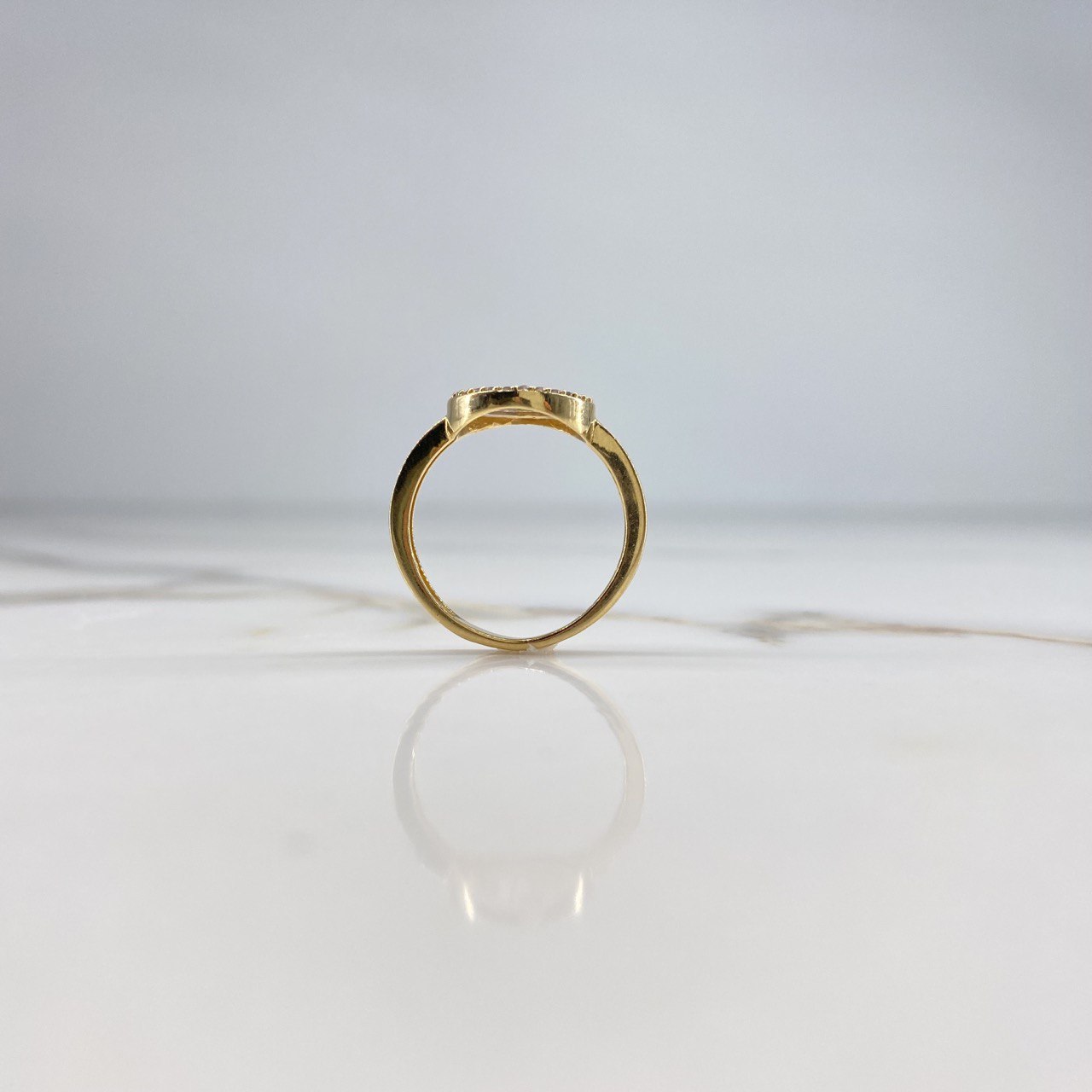 Anillo 15s Circular 3.1gr / T6 1/2 / Circones Blancos Dos Oros Amarillo Blanco & Anillo 15s Circular 3.1gr / T6 1/2 / Circones Blancos Dos Oros Amarillo Blanco &