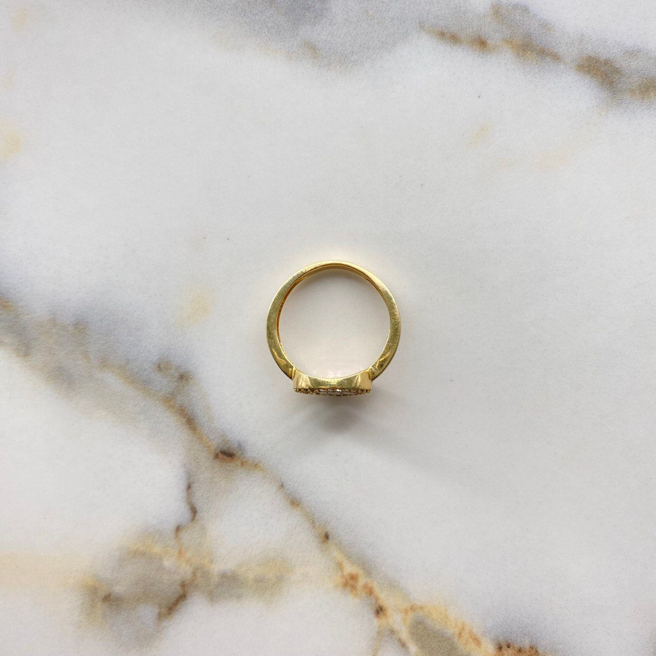 Anillo 15s Circular 3.1gr / T6 1/2 / Circones Blancos Dos Oros Amarillo Blanco & Anillo 15s Circular 3.1gr / T6 1/2 / Circones Blancos Dos Oros Amarillo Blanco &