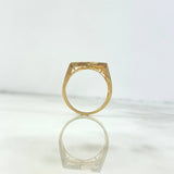 Crossed V Ring 3.75gr / Size 7 1/4 / White Zircons Yellow Gold Crossed V Ring 3.75gr / Size 7 1/4 / White Zircons Yellow Gold