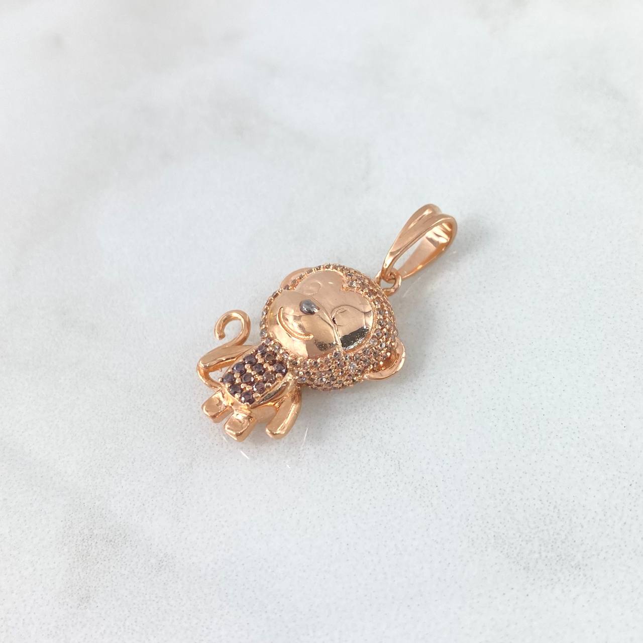 Pendant Monkey 4.95gr / 3cm / White Zircons - Yellow Gold Browns Pendant Monkey 4.95gr / 3cm / White Zircons - Yellow Gold Browns