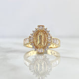 Anillo Virgen Milagrosa 4.6gr / T8 3/4 / Circones Blancos Oro Amarillo 18K Anillo Virgen Milagrosa 4.6gr / T8 3/4 / Circones Blancos Oro Amarillo 18K