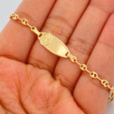 Pulso Bebé GC Placa Ocatagonal Curva  1.8gr / 6 in / 3.33mm Oro Amarillo 18K & Pulso Bebé GC Placa Ocatagonal Curva  1.8gr / 6 in / 3.33mm Oro Amarillo 18K &