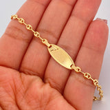 Pulso Bebé GC Placa Ocatagonal Curva  1.8gr / 6 in / 3.26mm Oro Amarillo 18K & Pulso Bebé GC Placa Ocatagonal Curva  1.8gr / 6 in / 3.26mm Oro Amarillo 18K &