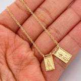 Cadena Aro Seguido Escapulario 4.25gr / 18 in / 1mm Oro Amarillo 18K & Cadena Aro Seguido Escapulario 4.25gr / 18 in / 1mm Oro Amarillo 18K &