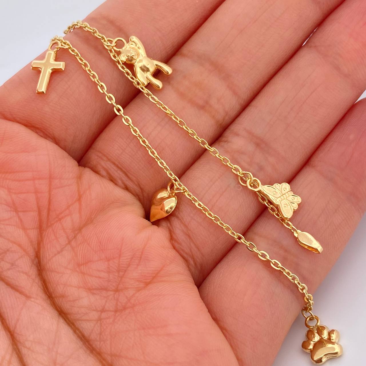 Tobillera Aro Seguido 3.5gr / 10 in / 1.2mm Oro Amarillo 18K & Tobillera Aro Seguido 3.5gr / 10 in / 1.2mm Oro Amarillo 18K &