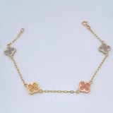 Pulso Trebol Cajon 3.15gr / 7 1/4 in / 1.75mm Tres Oros 18K % Pulso Trebol Cajon 3.15gr / 7 1/4 in / 1.75mm Tres Oros 18K %