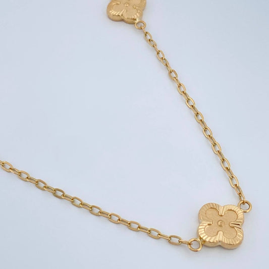 Cadena Trebol Cajon 5gr / 18 in / 1.77mm Oro Amarillo 18K %