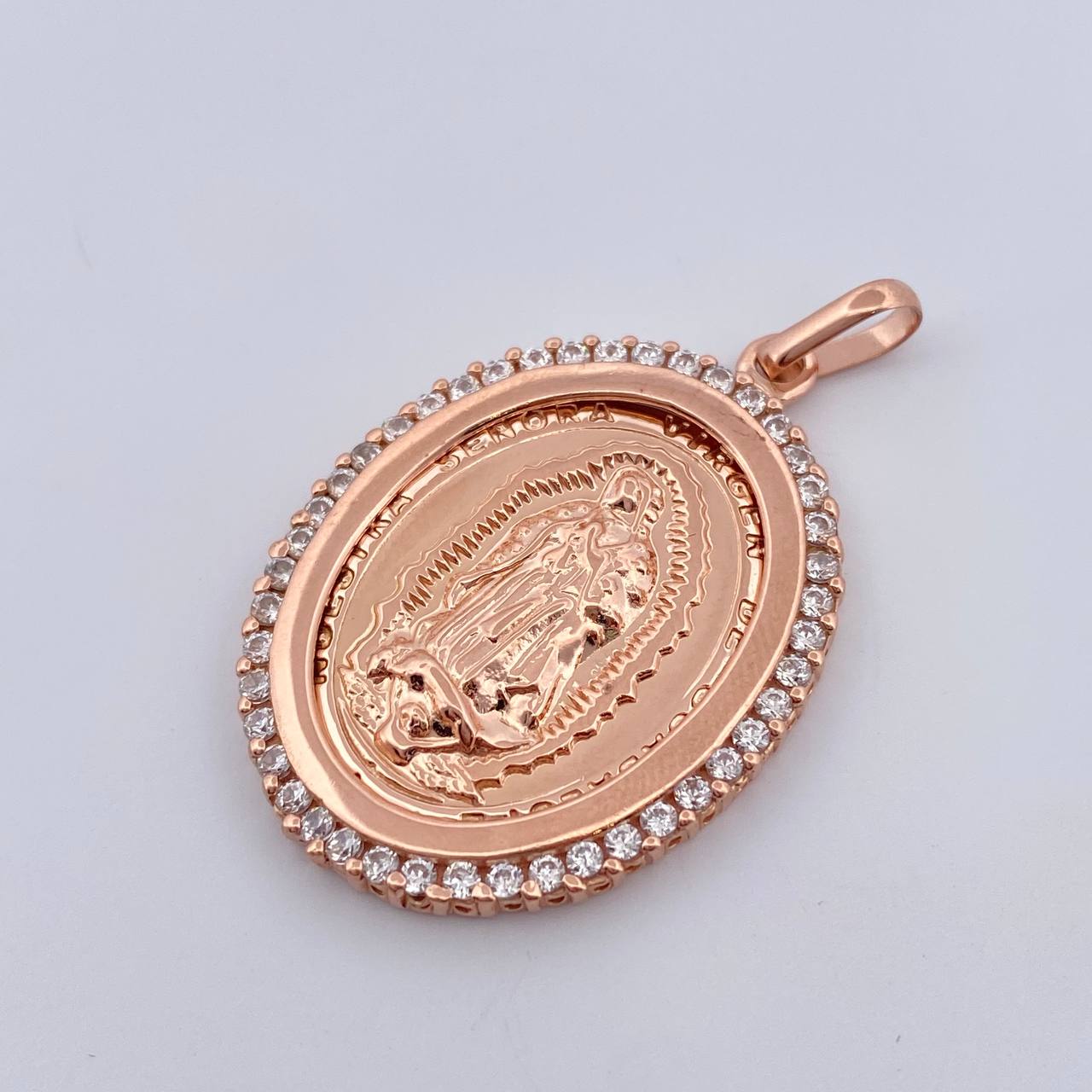 Dije Virgen de Guadalupe 4.8gr / 3.8mm Oro Rosa 18K % Dije Virgen de Guadalupe 4.8gr / 3.8mm Oro Rosa 18K %