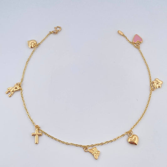 Tobillera Aro Seguido  3.6gr / 10 1/4 in / 1.25mm Oro Amarillo 18K &