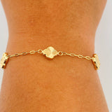 Pulso Cajon Treboles 3.1gr / 7 in / 1.3mm Oro Amarillo 18K & Pulso Cajon Treboles 3.1gr / 7 in / 1.3mm Oro Amarillo 18K &