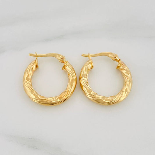 Candongas Mary 1.95 g / 3/4 in Oro Amarillo 18K